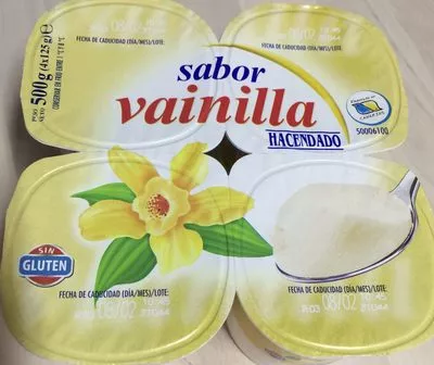 Yogur vainilla Hacendado 500 g (4 x 125 g), code 8480000202949
