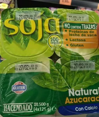 Yogurt soja Hacendado 500 g (4 x 125 g), code 8480000204066