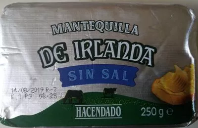 Mantequilla de Irlanda sin sal Hacendado 250 g, code 8480000211736