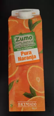 Zumo pura naranja Hacendado 1 l, code 8480000390103