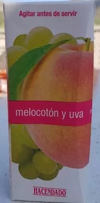 Zumo melocoton y uva Hacendado , code 8480000392169