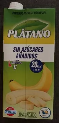 Zumo de plátano sin azucares Hacendado , code 8480000396600