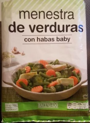 Menestra de verduras con habas baby Hacendado , code 8480000610218