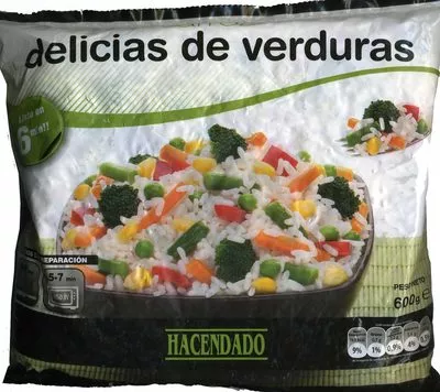 Arroz con verduras Hacendado 600 g e, code 8480000613059