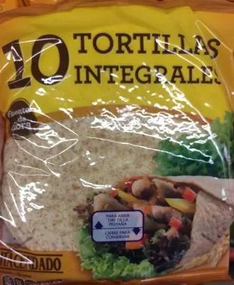 10 tortillas integrales Hacendado 360 g, code 8480000808684