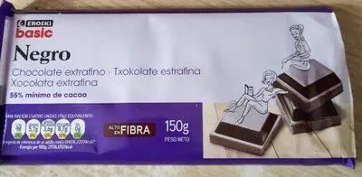 Chocolate Extrafino Negro Eroski 150 g, code 8480010001549