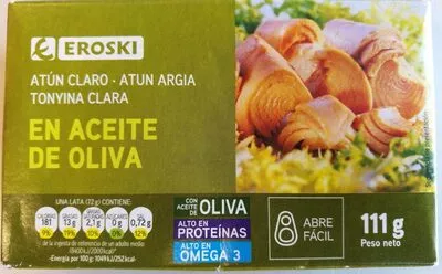 Atun claro en aceite de oliva eroski , code 8480010004298