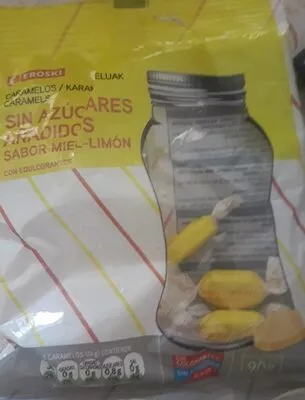Caramelos miel limon sin azúcares Eroski , code 8480010006841
