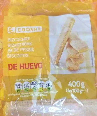 Bizcochos de huevo Eroski 4 x 100 g, code 8480010044089