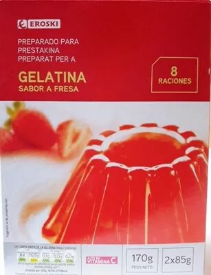Preparado para gelatina sabor fresa Eroski 2 x 85 g, code 8480010050684