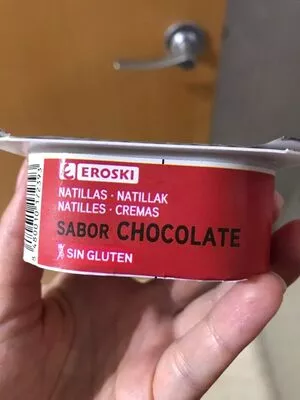Natillas sabor chocolate Eroski , code 8480010172393