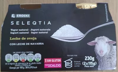 Seleqtia - Yogur natural con leche de oveja Eroski 2 x 115 g, code 8480010189346