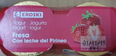Yogur de fresa con leche del Pirineo Eroski , code 8480010193169