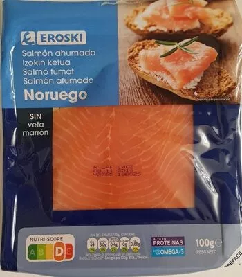 Salmón ahumado noruego Eroski 100 g, code 8480010311693