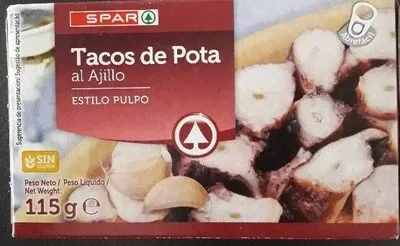 Tacos de pota al ajillo Spar 115 g, code 8480013034513