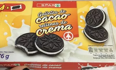Galletas de cacao rellenas de crema Spar , code 8480013085614