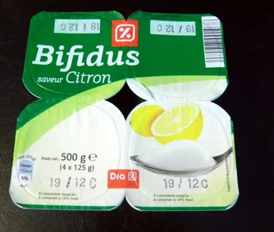 Bifidus saveur Citron Dia 500 g (4 x 125 g), code 8480017001078
