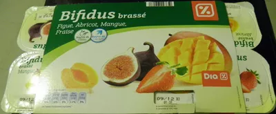 Bifidus brassé (Figue, Abricot, Mangue, Fraise) 8 Pots Dia 1 kg [2 x (4 x 125 g)], code 8480017023650