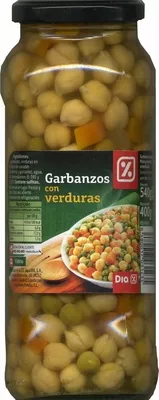 Garbanzos con verduras Dia 540 g (neto), 400 g (escurrido), 580 ml, code 8480017031235