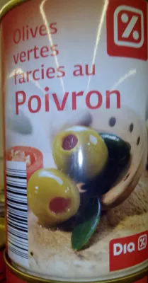 Olives vertes farcies aux poivrons Dia 290 g, code 8480017095589