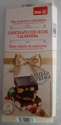 Chocolate con leche y almendra Dia , code 8480017096616