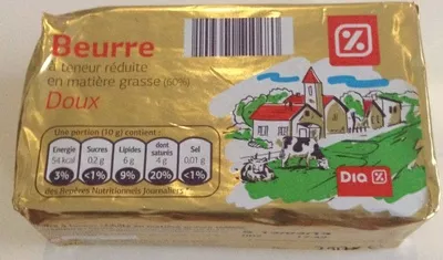 Beurre à teneur réduite en Matière Grasse (60%) - Doux Dia 250 g, code 8480017103901
