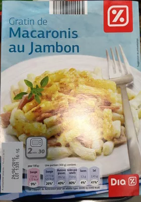Gratin de Macaronis au Jambon Dia 300 g, code 8480017114495