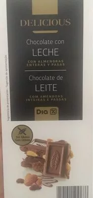 Chocolate con leche almendras enteras y pasas Dia , code 8480017151414