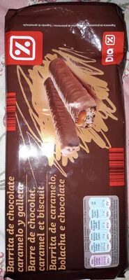 Barrita de chocolate, caramelo y galleta Dia 100 gr, code 8480017330765