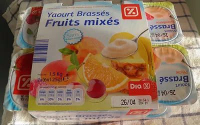 Yaourt Brassés - Fruits mixés - Sans Morceaux Dia 1,5 kg [2 x (6 x 125 g)], code 8480017348319