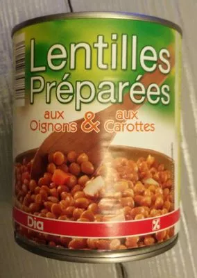 Lentilles préparées aux oignons et aux carottes Dia 800 g, code 8480017348708
