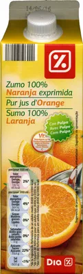 Zumo de naranja exprimida con pulpa Dia 1 l, code 8480017506900