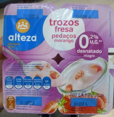 Yogur trozos fresa Alteza 500 g (4x125g), code 8480024649270