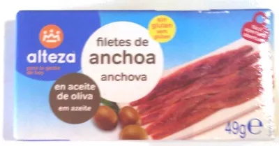 Filetes de anchoa en aceite de oliva Alteza 49g, code 8480024737977