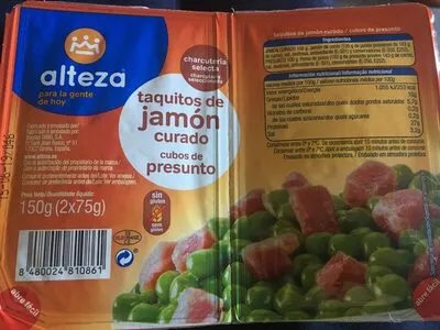 Taquitos de jamón curado Alteza 150 g, code 8480024810861