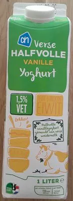 Verse halfvolle vanille yoghurt AH 1L, code 8710400001560