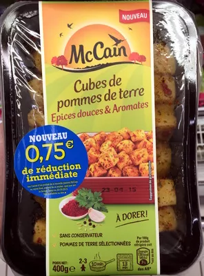 Cubes de pommes de terre Épices douces & Aromates McCain 400 g, code 8710438099133