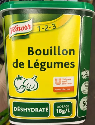 Knorr 123 Bouillon de Légumes Bouillon de Légumes Déshydraté 900g Jusqu'à Knorr, Unilever Food Solutions 50 l (900 g), code 8710908964459