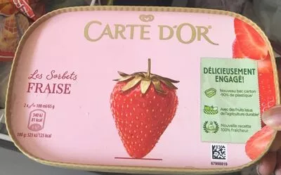 CARTE D'OR Glace Sorbet Fraise 900ml Carte D'or, Unilever 585 g, code 8711327386136