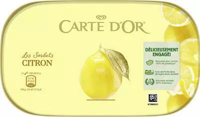 CARTE D'OR Glace Sorbet Citron 900ml Carte D'or, Unilever 585 g, code 8711327386143