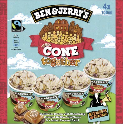 BEN & JERRY'S Glace Mini Pots Cone Together 4x100ml Ben & Jerry's 300 g, code 8711327387065