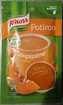 Potiron Soupissime Instant Knorr, Unilever 36 g (volume reconstitué 200 ml), code 8712100632983