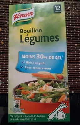 Knorr Bouillon Légumes Réduit en Sel 12 Cubes Knorr 109 g, code 8712423039605