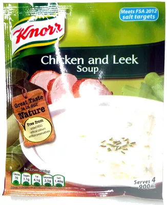 Soupe chicken & leek Knorr, Unilever 60g, 900ml, code 8712566248186