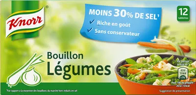 Knorr Bouillon Légumes Réduit en Sel 12 Cubes 109g Knorr 109 g, code 8712566432127