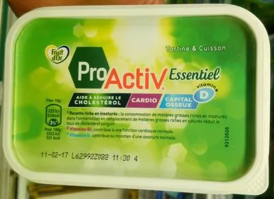 ProActiv essentiel - Margarine allégée Fruit d'Or ProActiv, proactiv, pro activ, proactiv essentiel 250 g, code 8714100292112