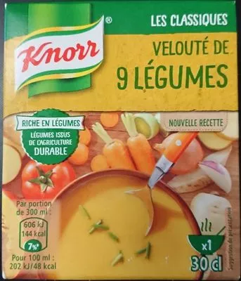 Knorr Soupe Liquide Velouté de 9 Légumes Brique 30cl Knorr 300 ml, code 8714100766583