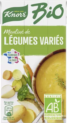 Knorr Bio Soupe Liquide Mouliné de Légumes Variés du Potager Brique 50cl Knorr 500 ml, code 8714100770009