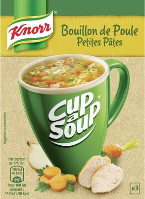 Knorr Cup A Soup Soupe Bouillon de Poule Petites Pâtes 36g 3 Sachets Knorr 36 g, code 8714100778920