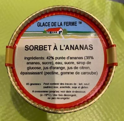 Sorbet Ananas Glace de la Ferme 65 g, code 8717524102029